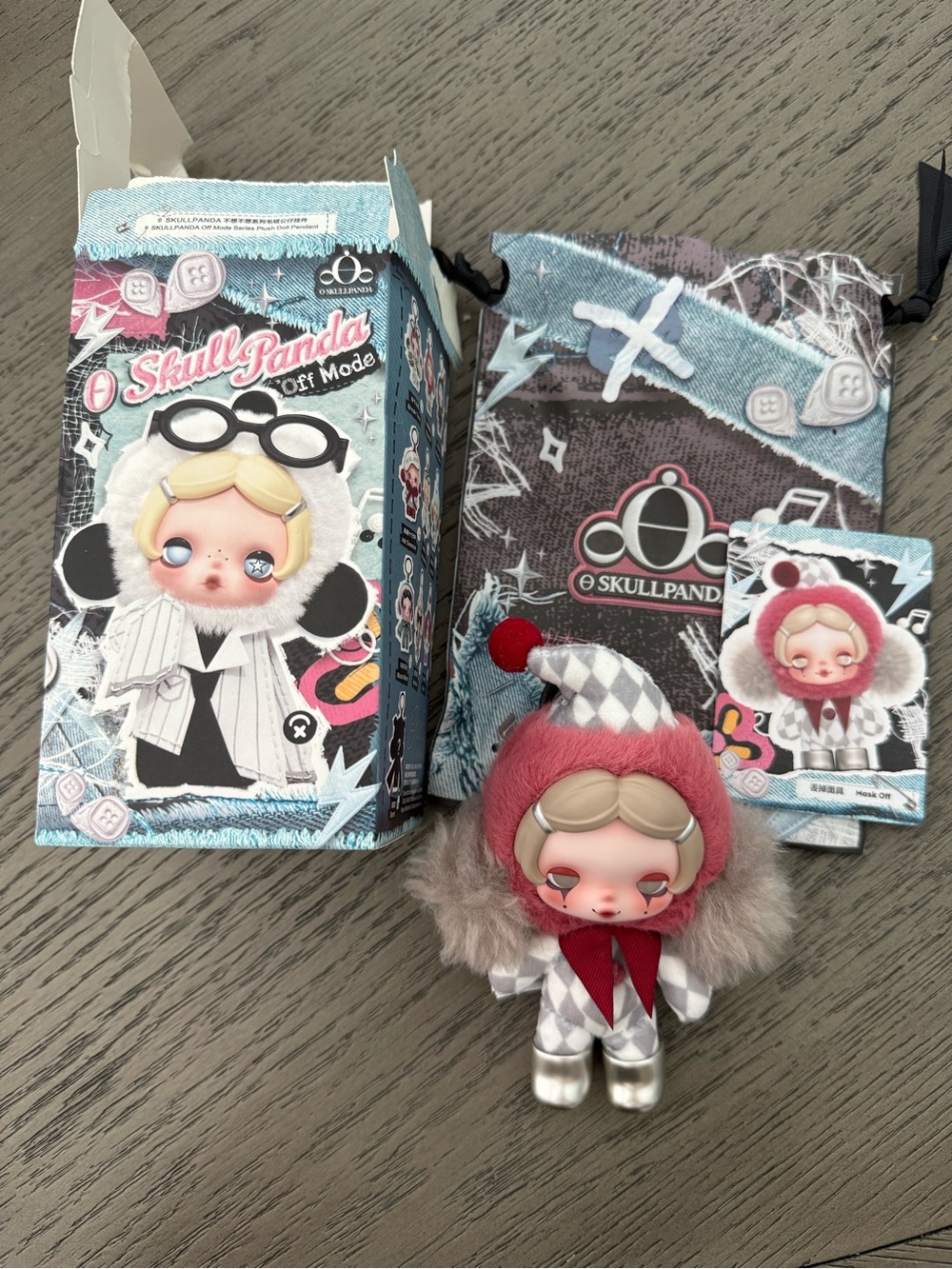 Skullpanda Off Mode plush pendent